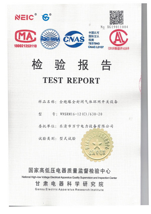 全絕緣全封閉氣體環(huán)網(wǎng)開關設備